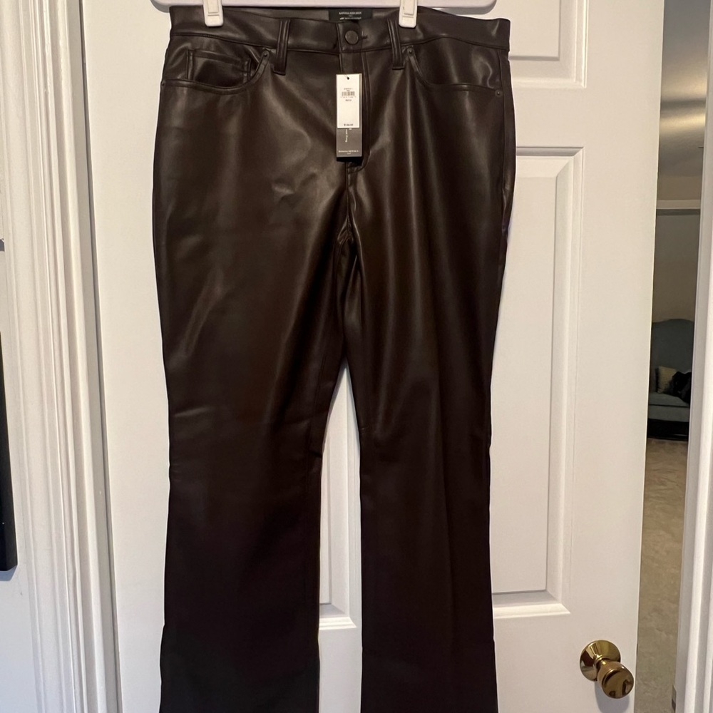 NWT Women's Brown Leather Jeans
